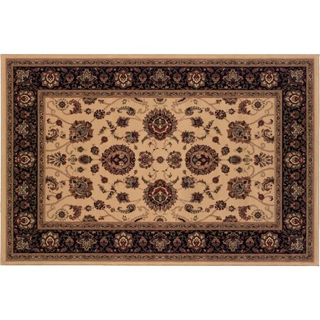 Sphinx By Oriental Weavers Area Rugs, Ariana 130/7 6X9 Rectangle - Ivory/ Black-Polypropylene A130/7200285ST